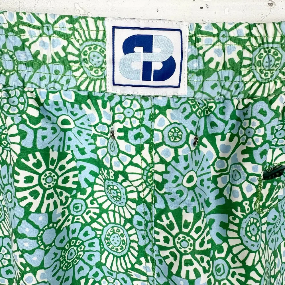 CK Bradley Skinnydippers Floral Swim Trunks Lined Polyester Elastic Waist 42